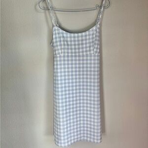Brandy Melville Blue and White Casual Mini Dress